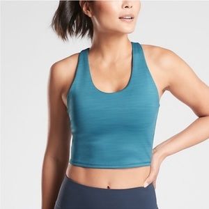 Athleta Ultimate Space Dye Crop Tank in SuperSonic A-C
